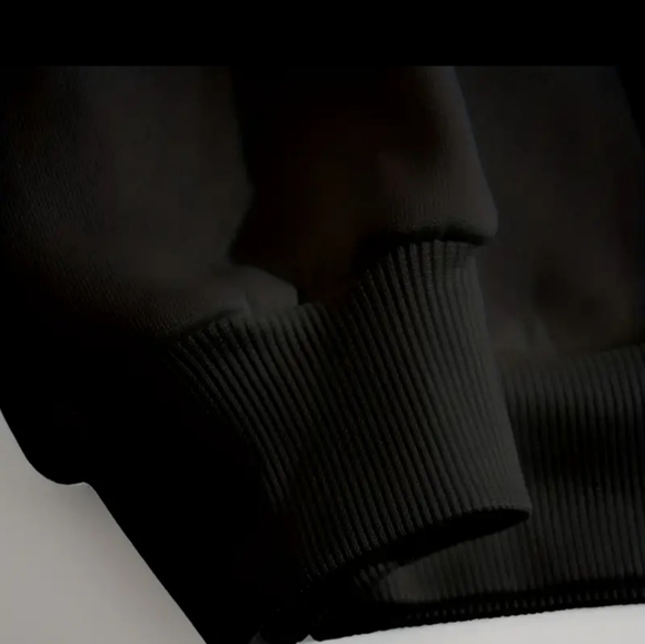 Black hoodie with white lettering on front. It will keep you warm this winter. - Picture 4 of 4